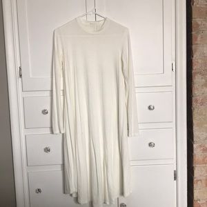 Cream long sleeve dress